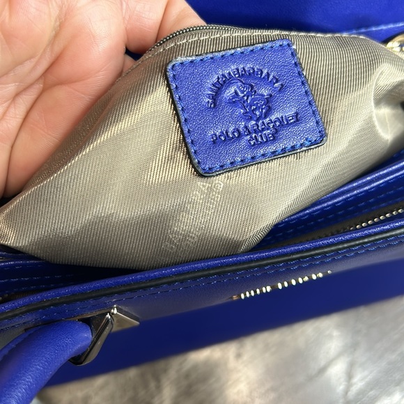 Santa Barbara Polo & Racquet Club Blue Leather bag/purse - Picture 9 of 15